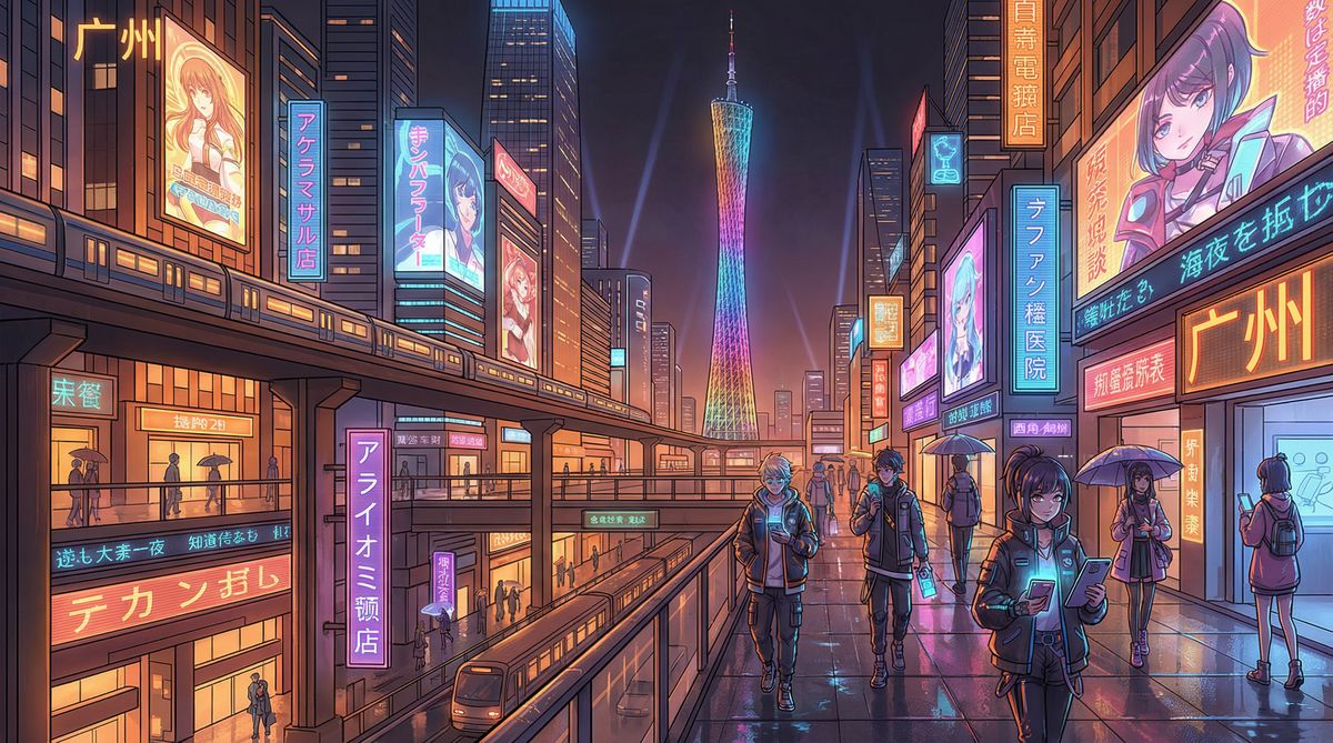 蜜芽动漫-广州动漫城夜景